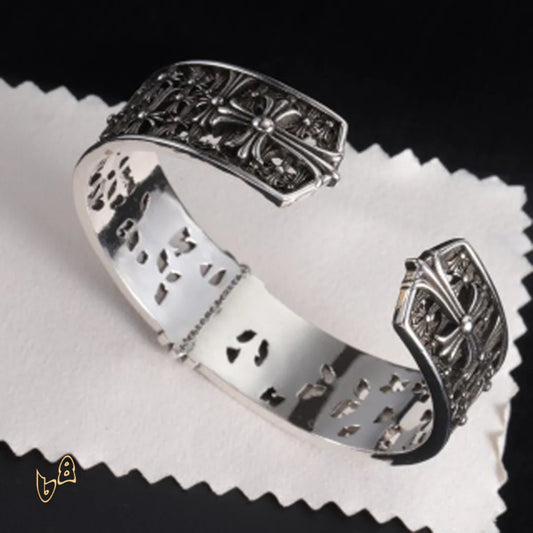 CH Chunky Cross Link Cuff Bracelet - CH0080 image 2