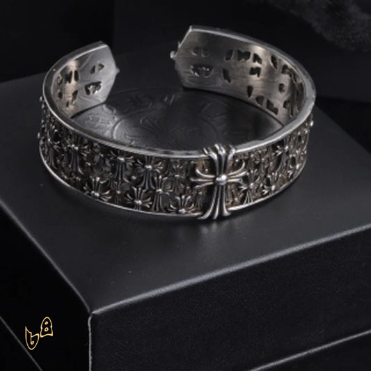 CH Chunky Cross Link Cuff Bracelet - CH0080 image 0