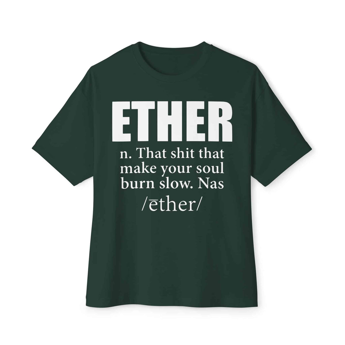 Ether Unisex Oversized Boxy Tee - Forest, 2XL image