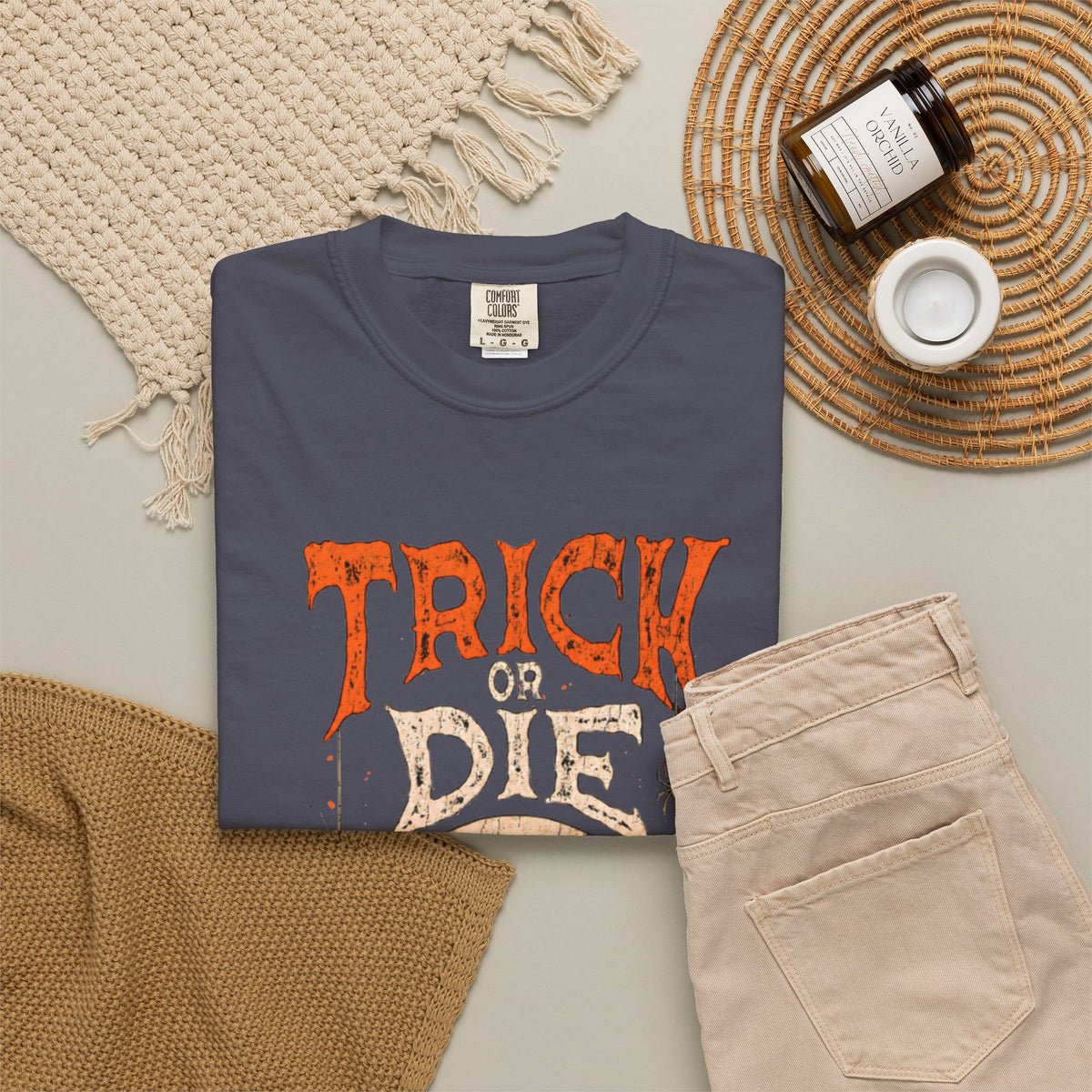 TRICK OR DIE Unisex Garment-Dyed T-shirt image 133