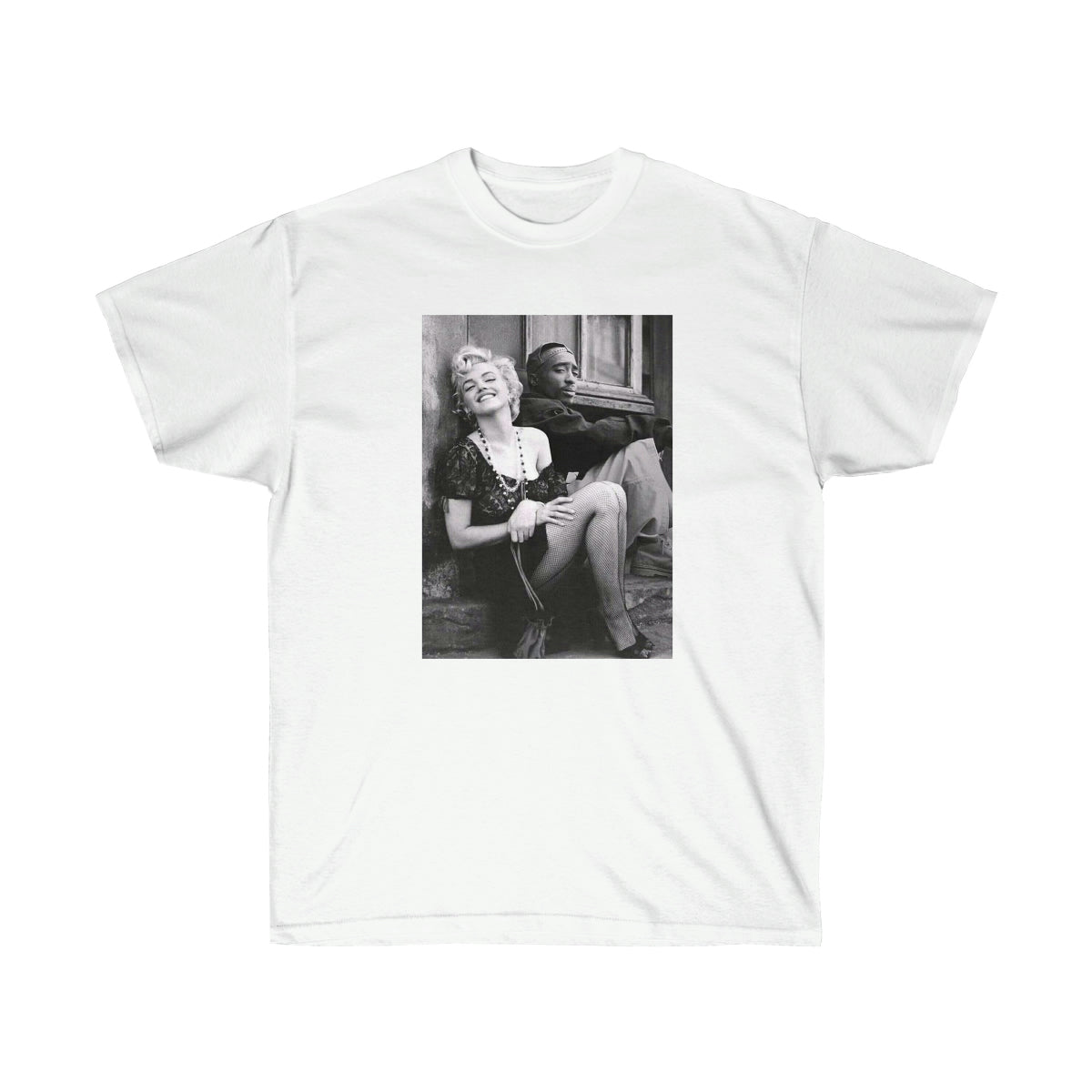 Marilyn Monroe &amp; 2Pac Men T-Shirt - White, S image