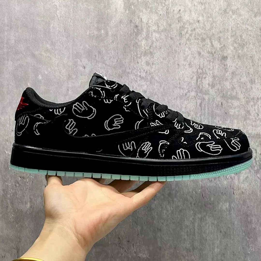 Travis Scott x KAWS x AJ 1 Low OG Black Shoes Sneakers – nk0004637 image 5