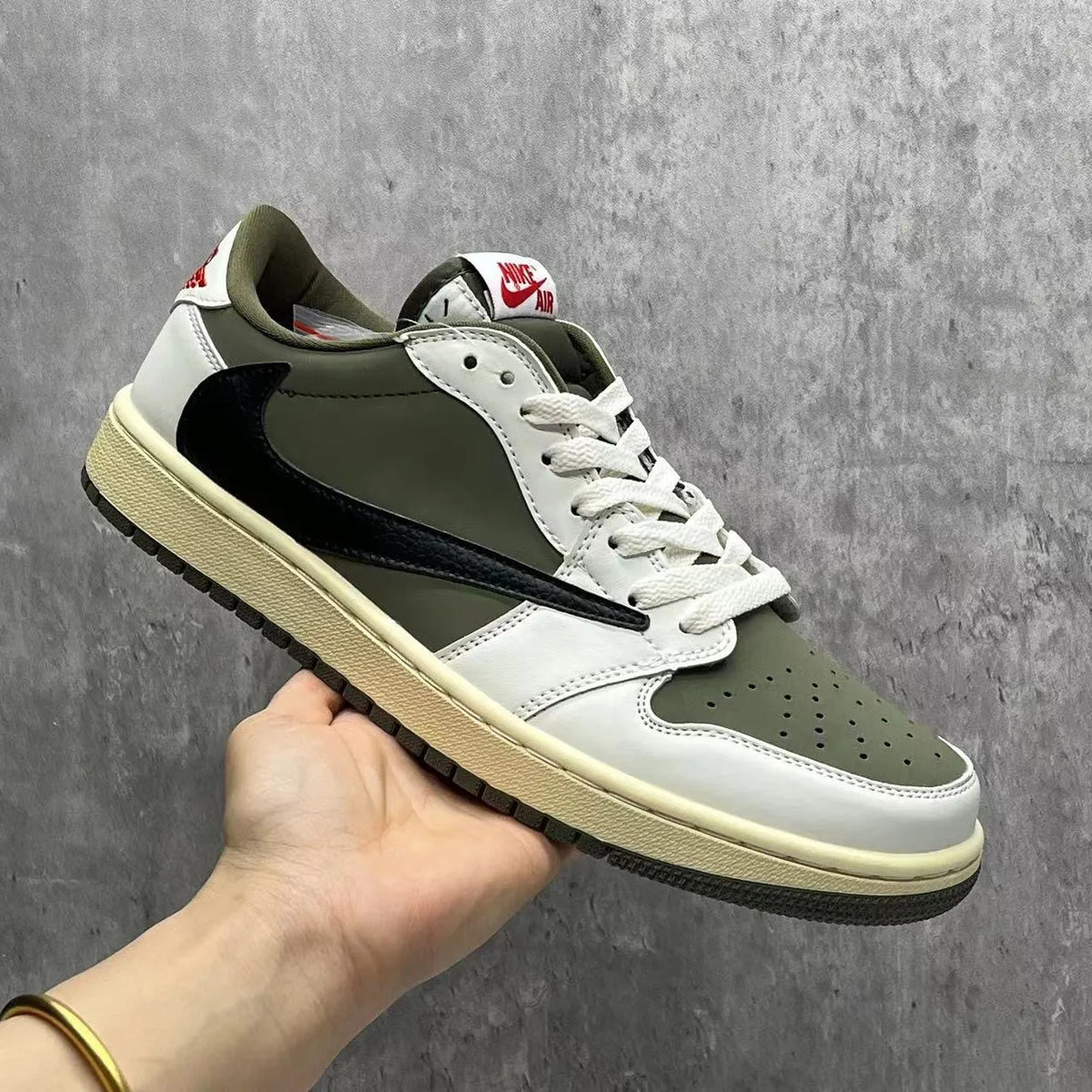 Travis Scott x AJ 1 Low Medium Olive Shoes Sneakers – nk0003913 image 11