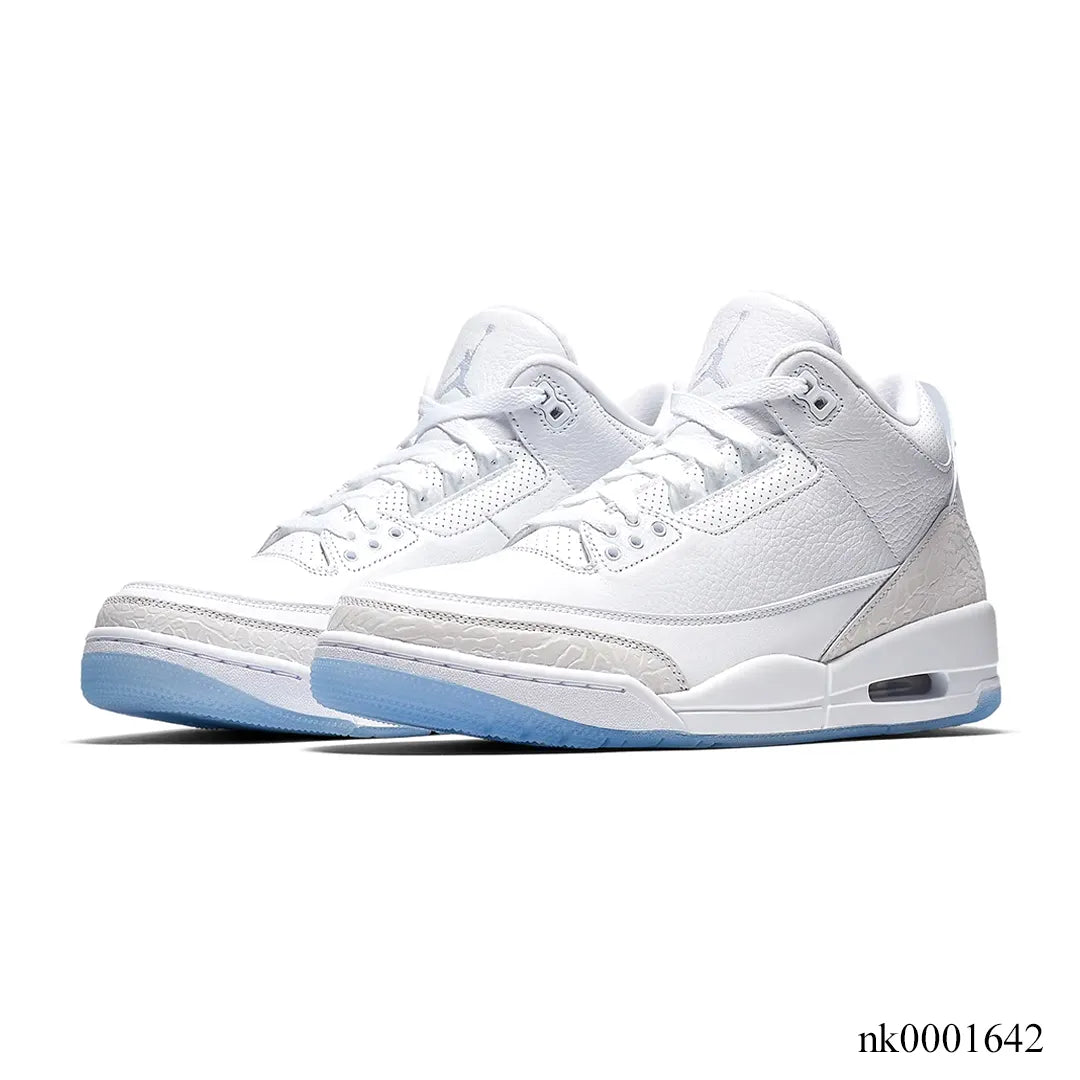 AJ 3 Pure White Shoes Sneakers - nk0001642 image 2
