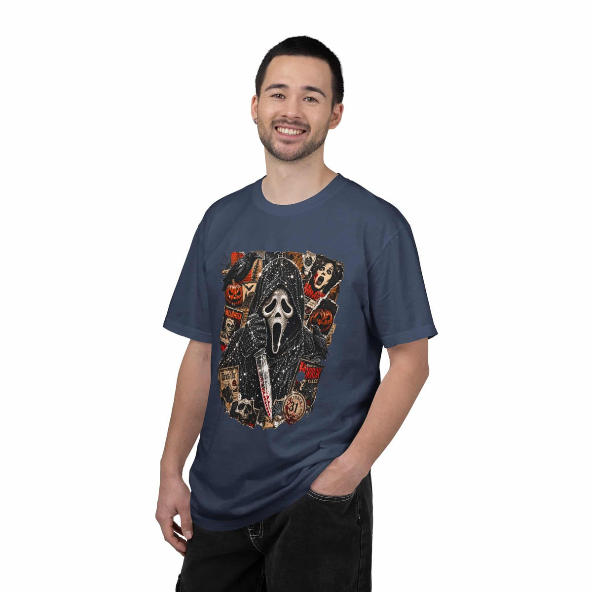 Halloween Horror Unisex Garment-Dyed T-shirt image 106