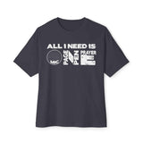 ALL_I_NEED_IS Unisex Oversized Boxy Tee - Dark Grey, 3XL image