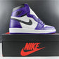 AJ 1 Retro High Court Purple White Shoes Sneakers - nk0000683 image 9