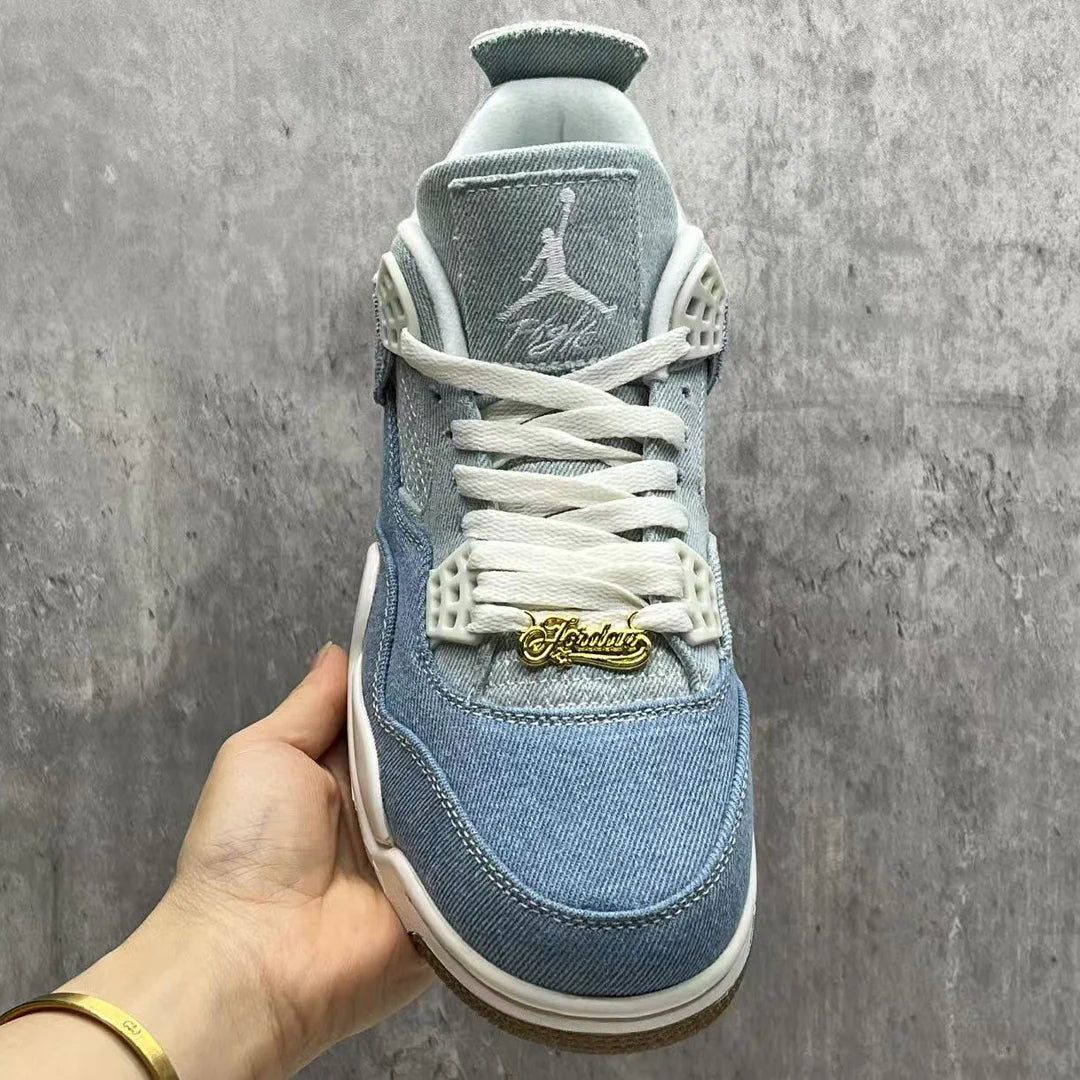 AJ 4 Denim Worn Blue Shoes Sneakers – nk0004418 image 14