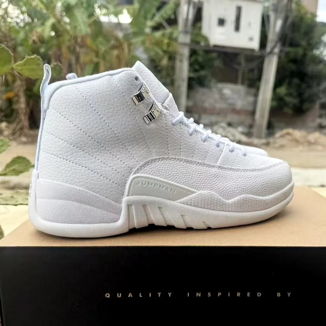 AJ 12 Triple White Shoes Sneakers - nk0004696 image 3