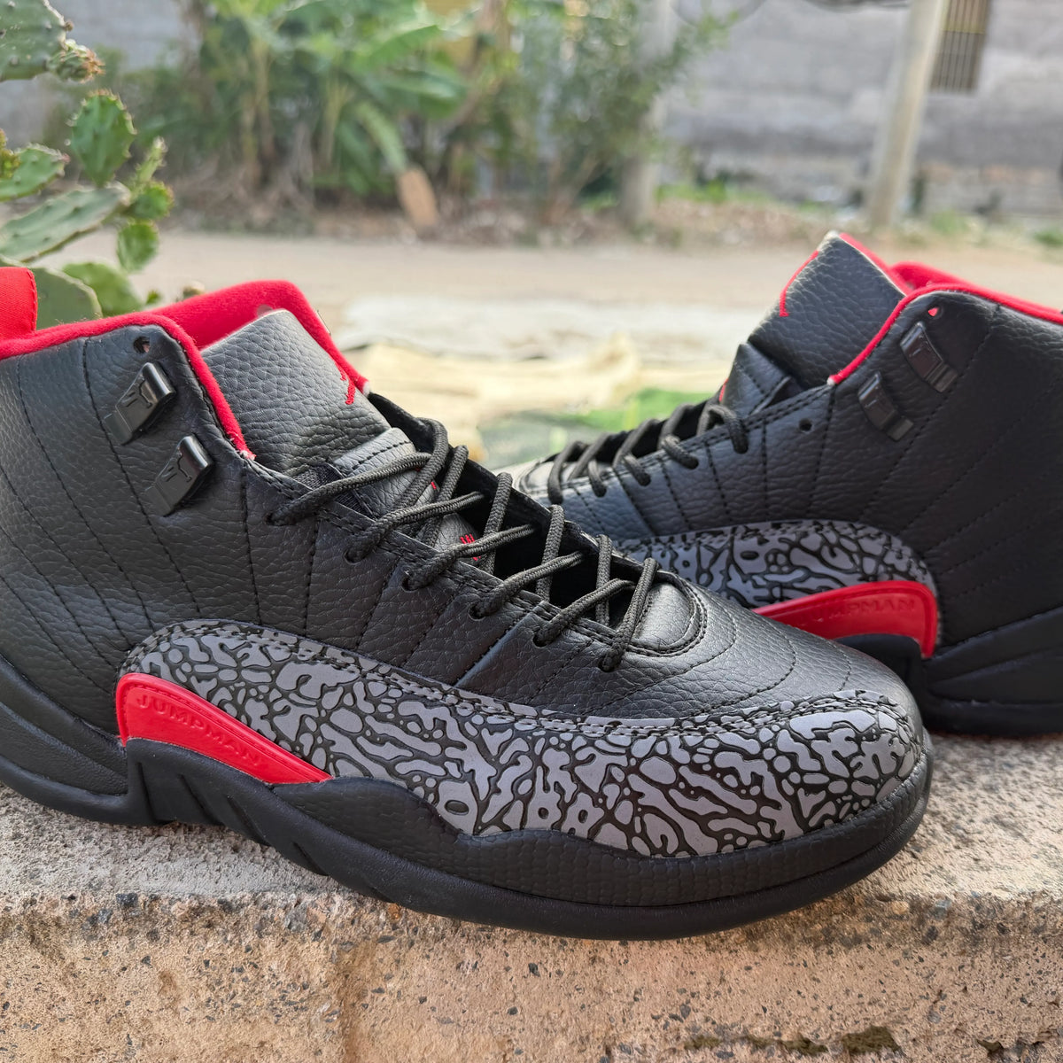 AJ 12 "Elephant Print" Bred Concept Shoes Sneakers - nk0005318 image 2