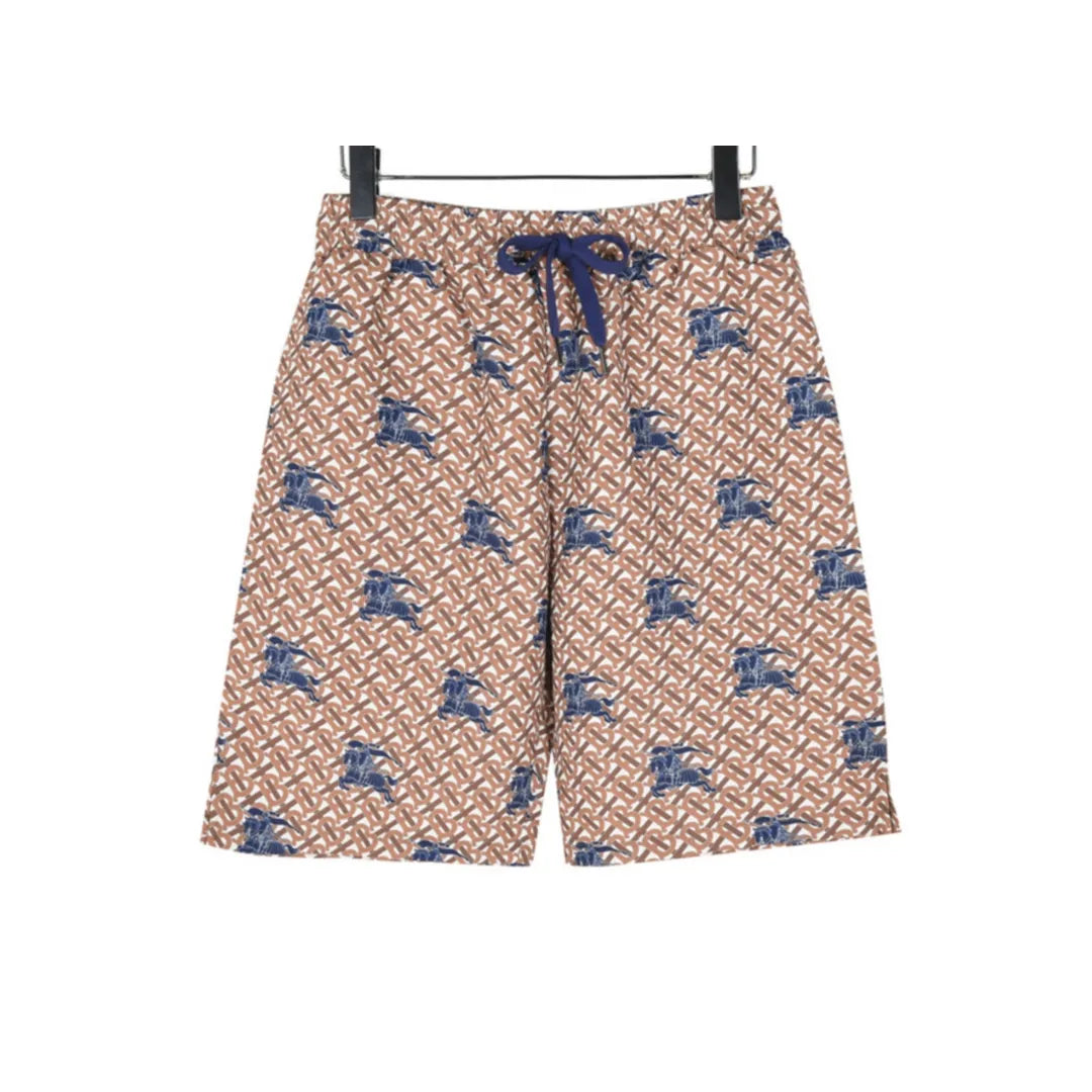 BUR All-Over Monogram Knight Print Shorts in Brown - 371 – bbr0000371 image 0