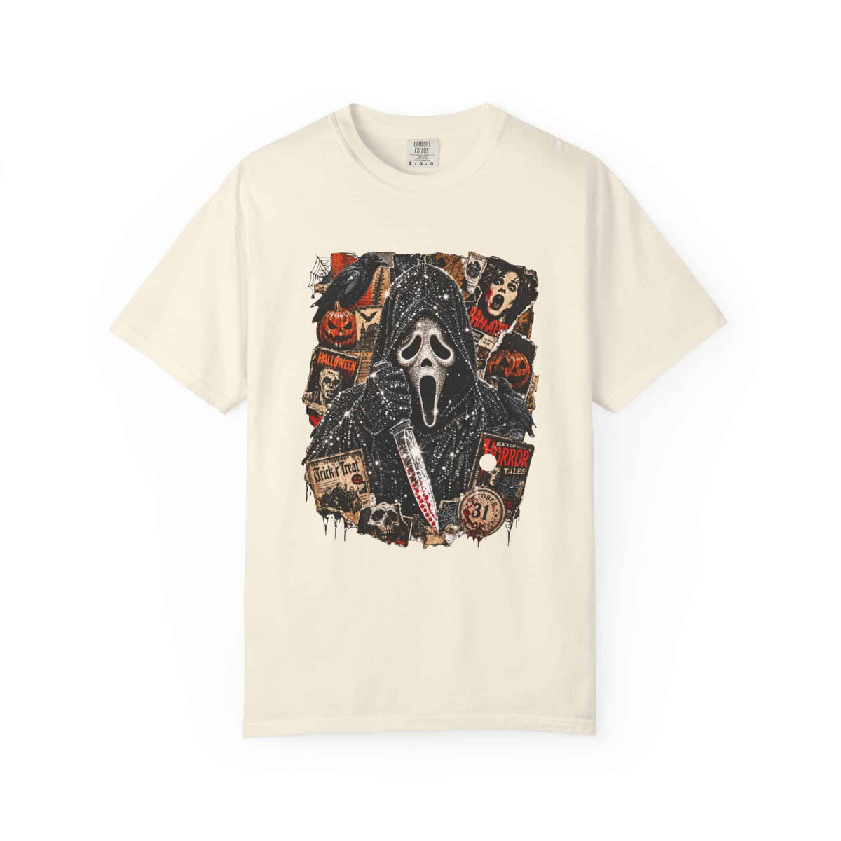 Halloween Horror Unisex Garment-Dyed T-shirt image