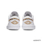 AJ 1 Low White/Metallic Gold Shoes Sneakers - nk0004079 image 4