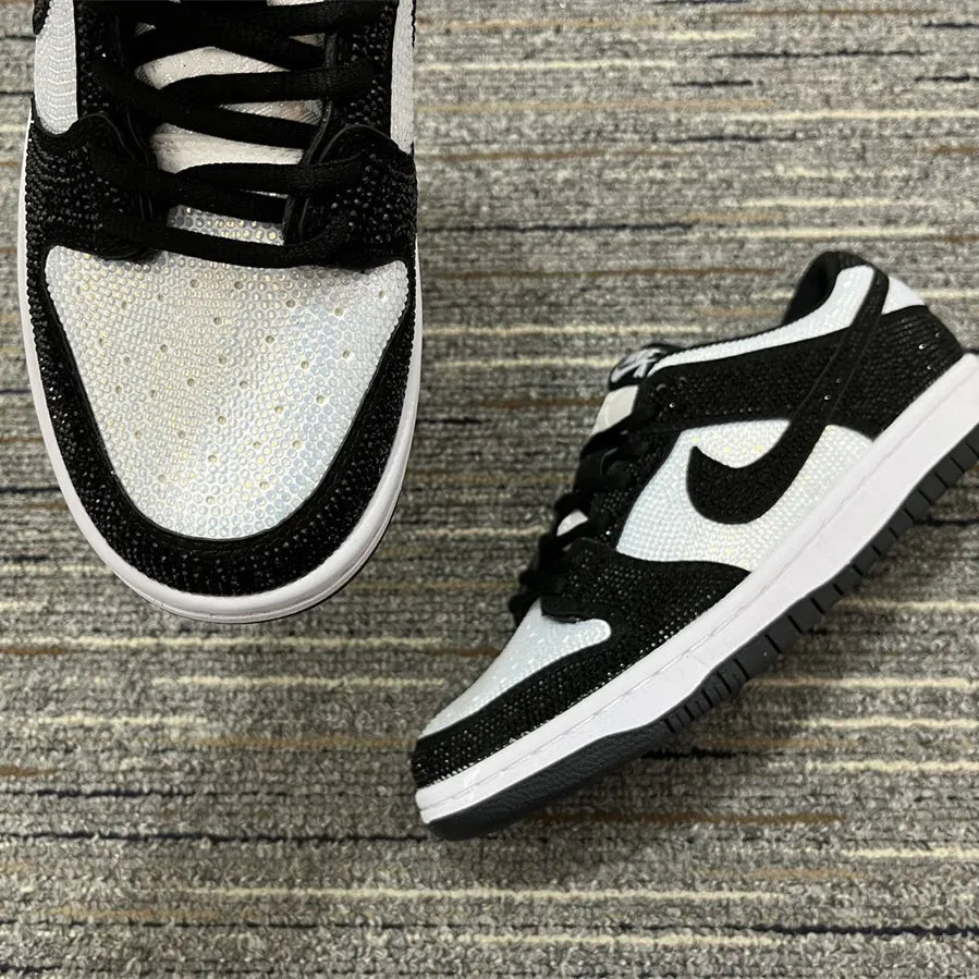 Dunk Low Black White Crystal Shoes Sneakers – nk0004834 image 8