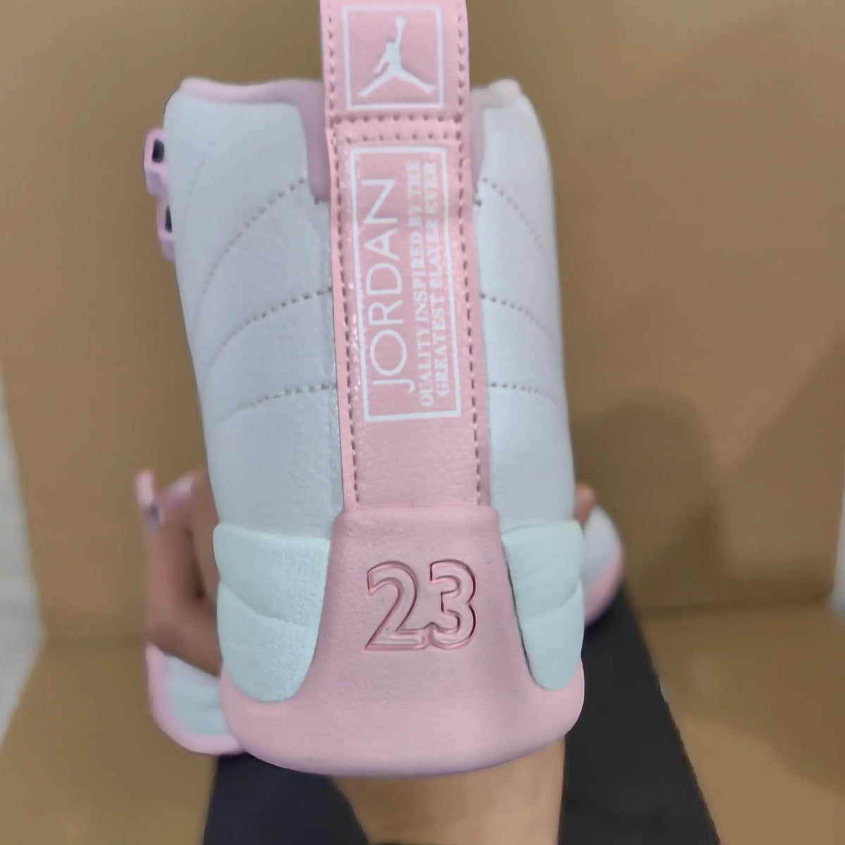 AJ 12 White Pearl Pink Shoes Sneakers - nk0004936 image 10