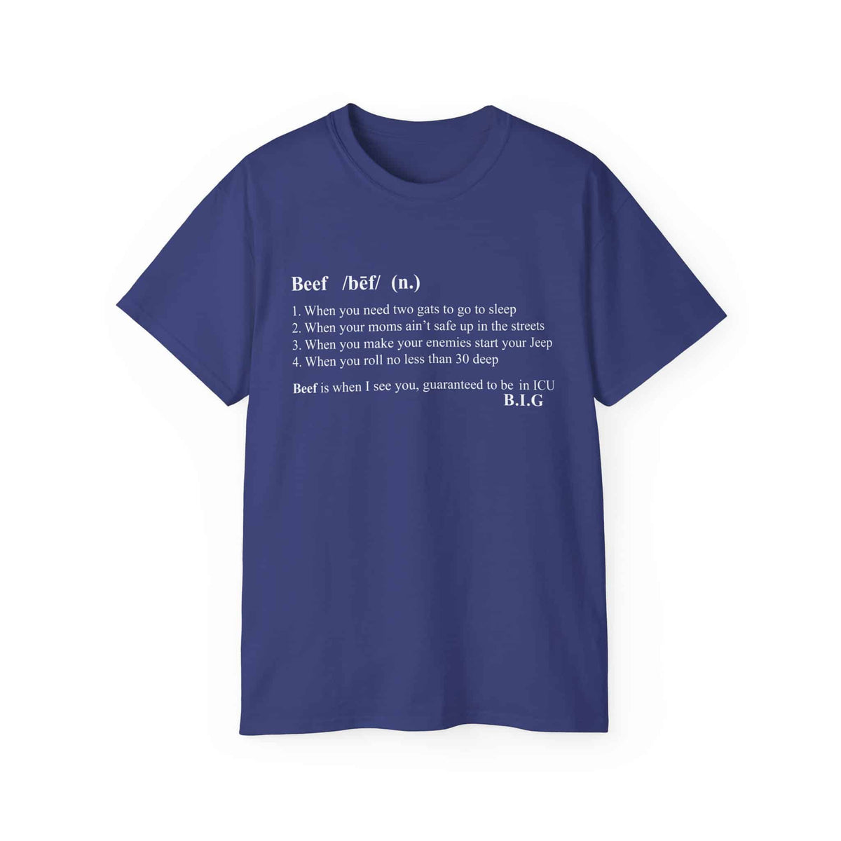 Beef Definition T-Shirt - M, Metro Blue image