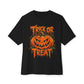 Trick or Treat Unisex Oversized Boxy Tee - Black, L image