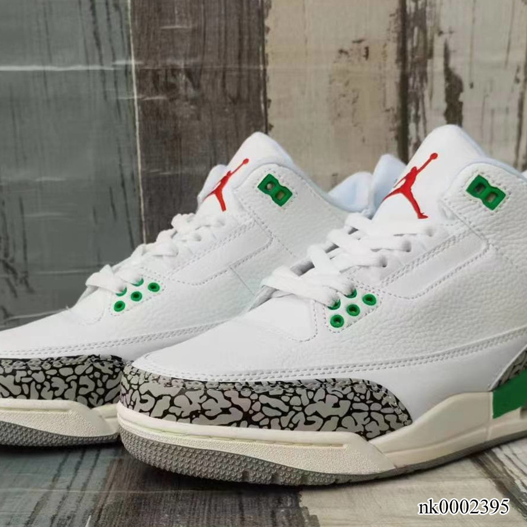 AJ 3 Lucky Green Shoes Sneakers - nk0002395 image 7