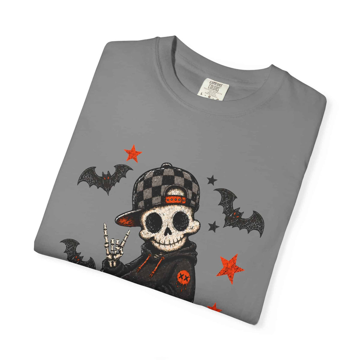 Boy Skeleton Halloween Unisex Garment-Dyed T-shirt image 65