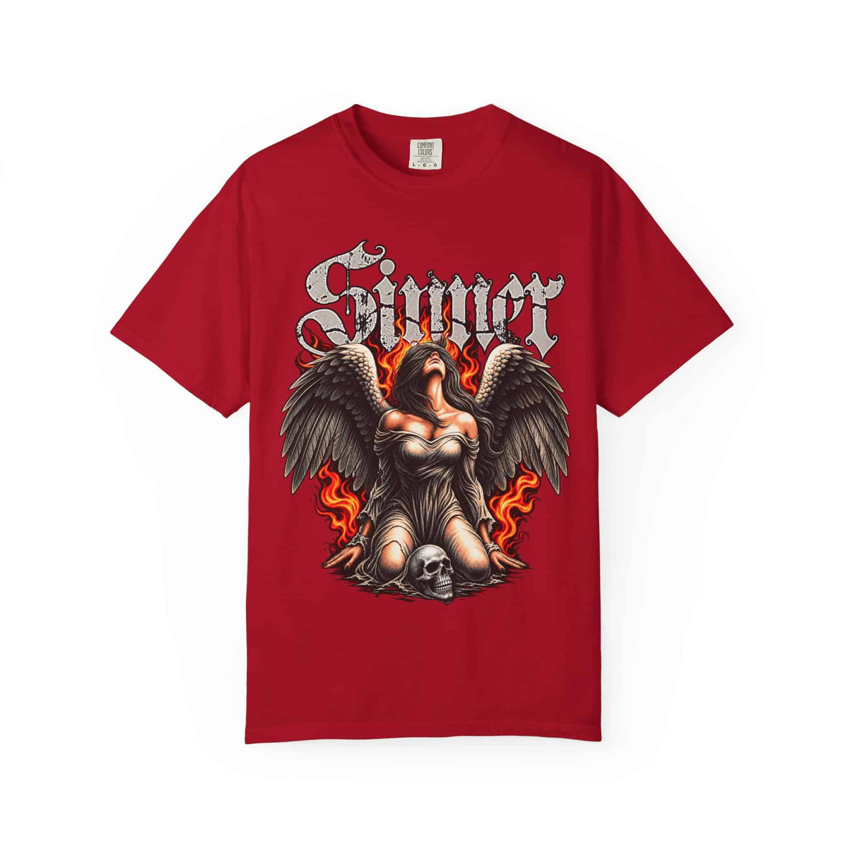 Sinner’s Flame Unisex Garment-Dyed T-shirt image
