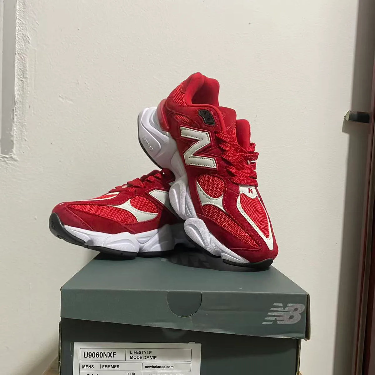 NB 9060 Crimson Red White Shoes Sneakers - nk0005370 image 2