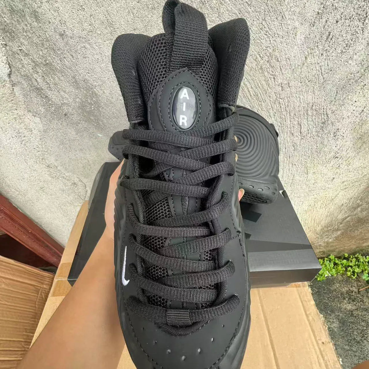 Air Foamposite One Comme des Garcons Homme Plus Black Shoes Sneakers - nk0005285 image 4