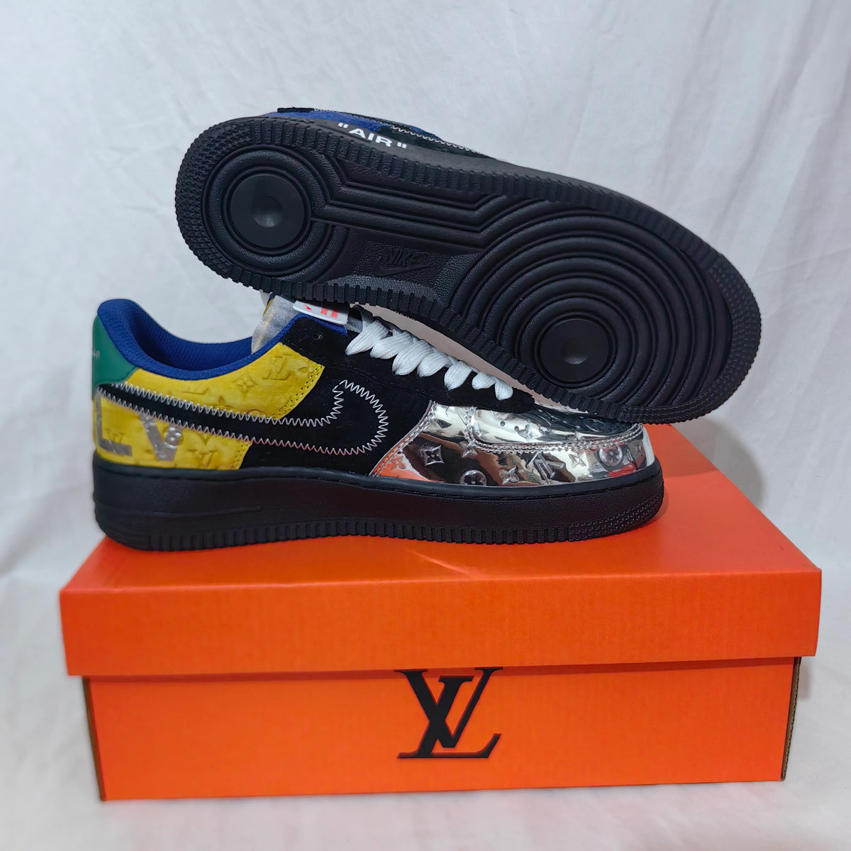 LV x AF 1 Low "Multi-Color Patchwork" Shoes Sneakers - nk0005327 image 10