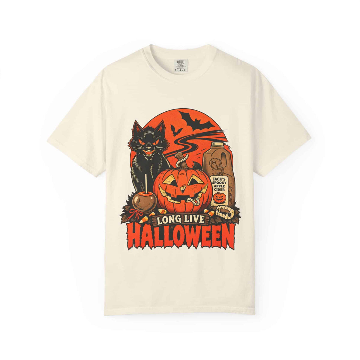 Midnight Cat Unisex Garment-Dyed T-shirt image 19