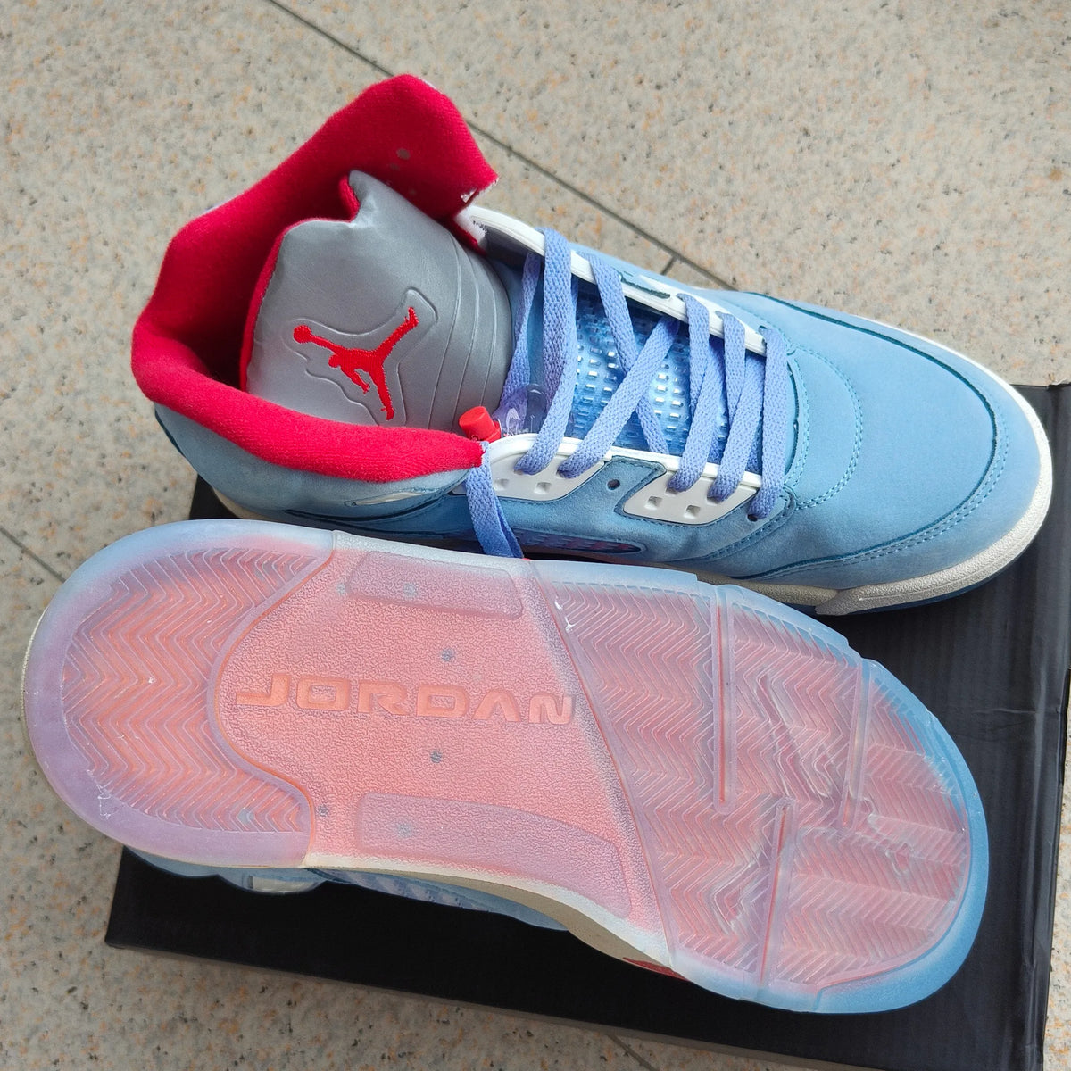 AJ 5 Retro Trophy Room Ice Blue Shoes Sneakers - nk0000146 image 5
