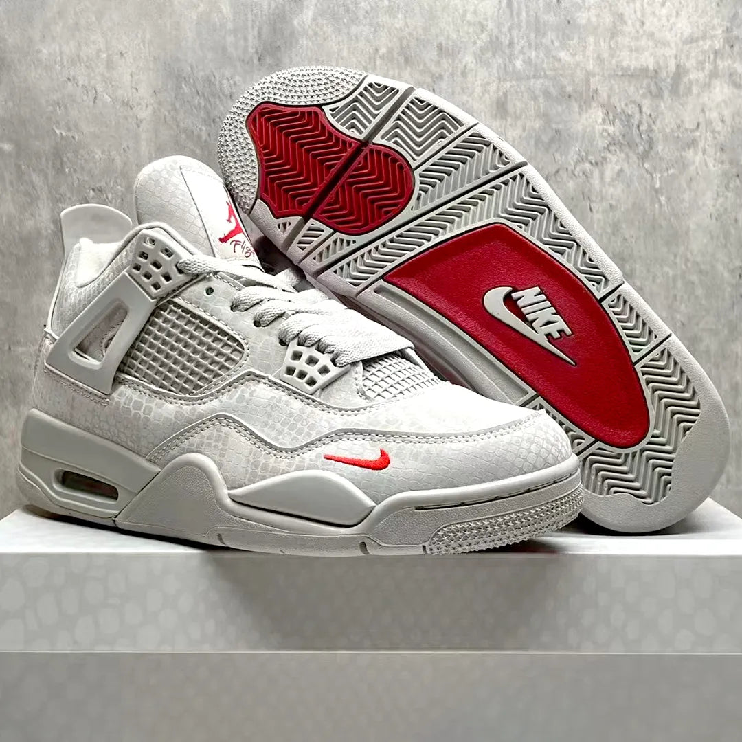 Nigel Sylvester x AJ 4 White Grey Mamba Shoes Sneakers - nk0004677 image 5