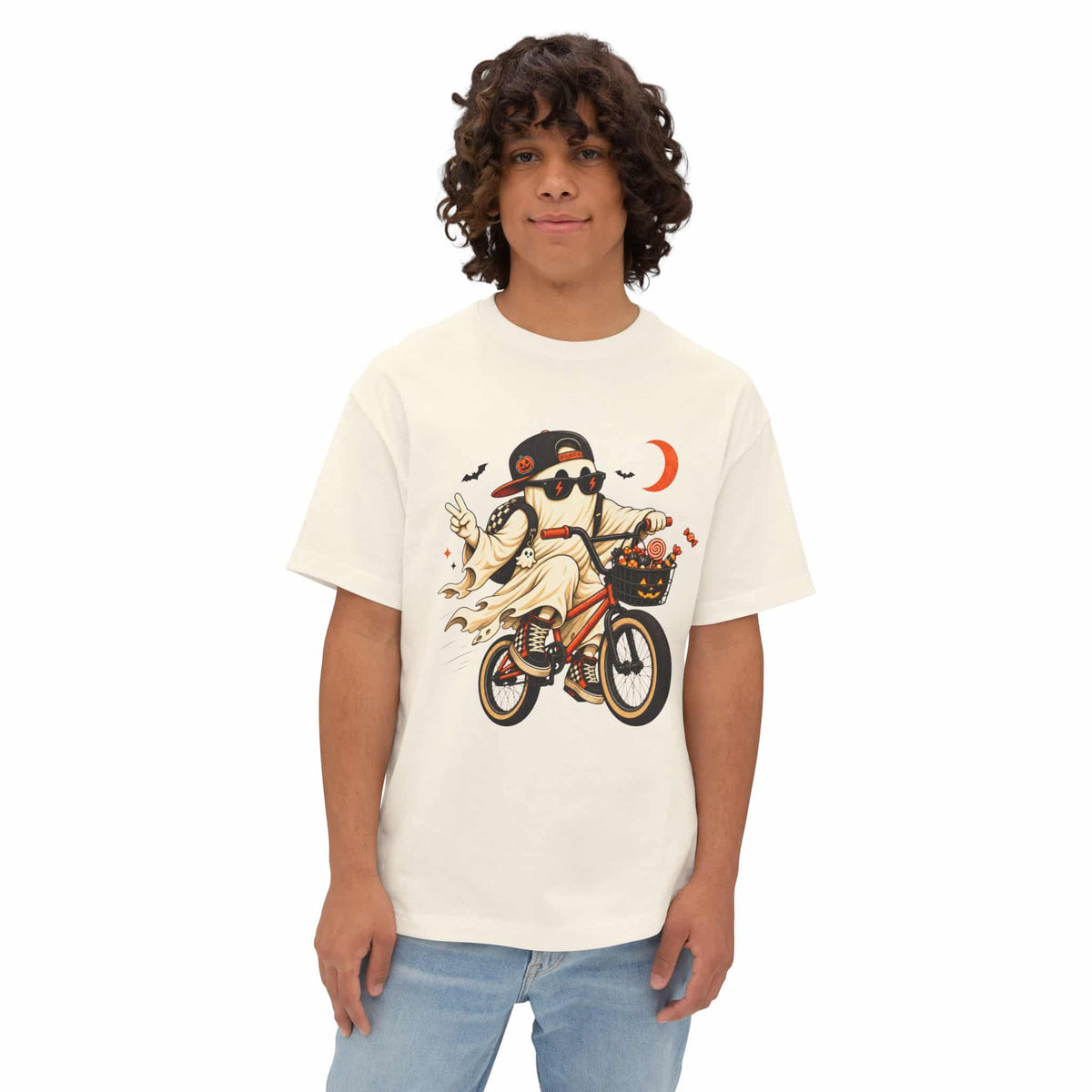 Ghost Rider BMX Unisex Oversized Boxy Tee image 15