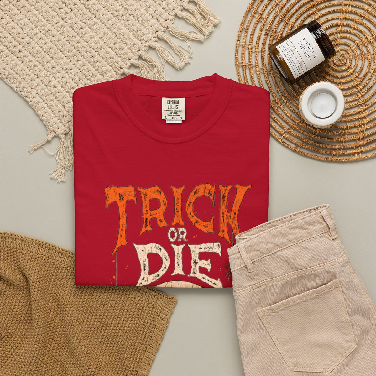 TRICK OR DIE Unisex Garment-Dyed T-shirt image 83