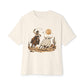 Halloween Cowboy Unisex Oversized Boxy Tee - Natural, 3XL image