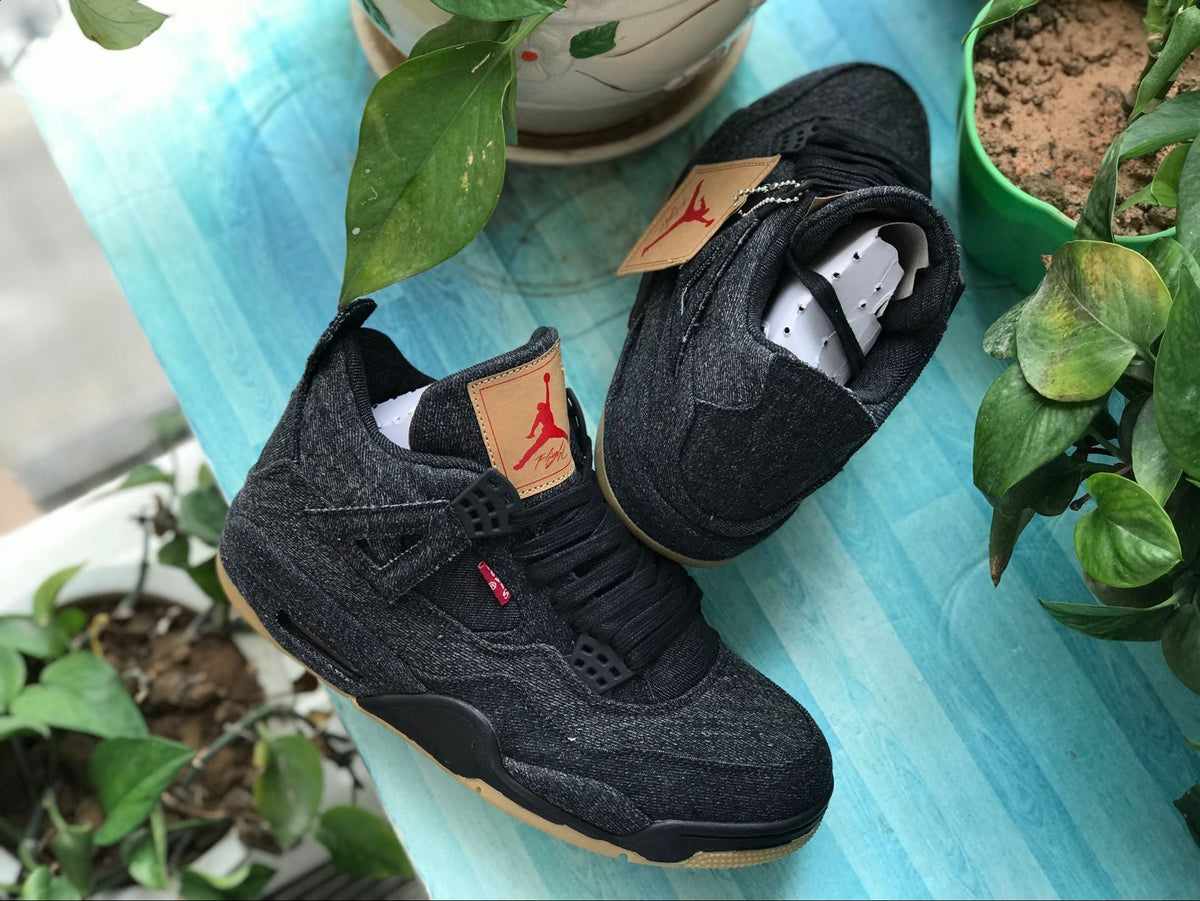 AJ 4 Retro Levi's Black (Levi's Tag) Shoes Sneakers - nk0000658 image 5