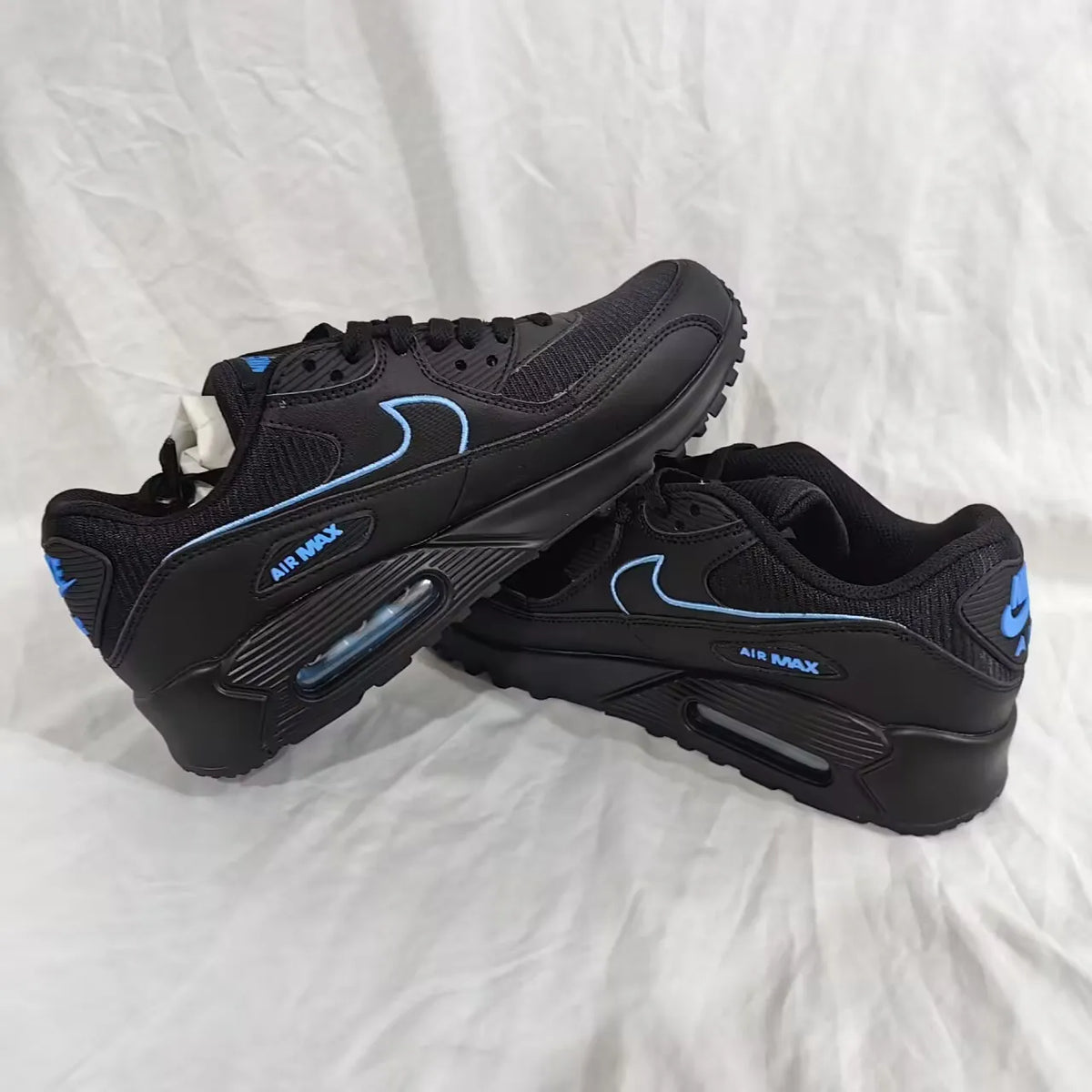 AM 90 Black University Blue Shoes Sneakers – nk0004388 image 12