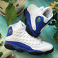 AJ 13 Retro White Hyper Royal Black Shoes Sneakers - nk0000665 image 6