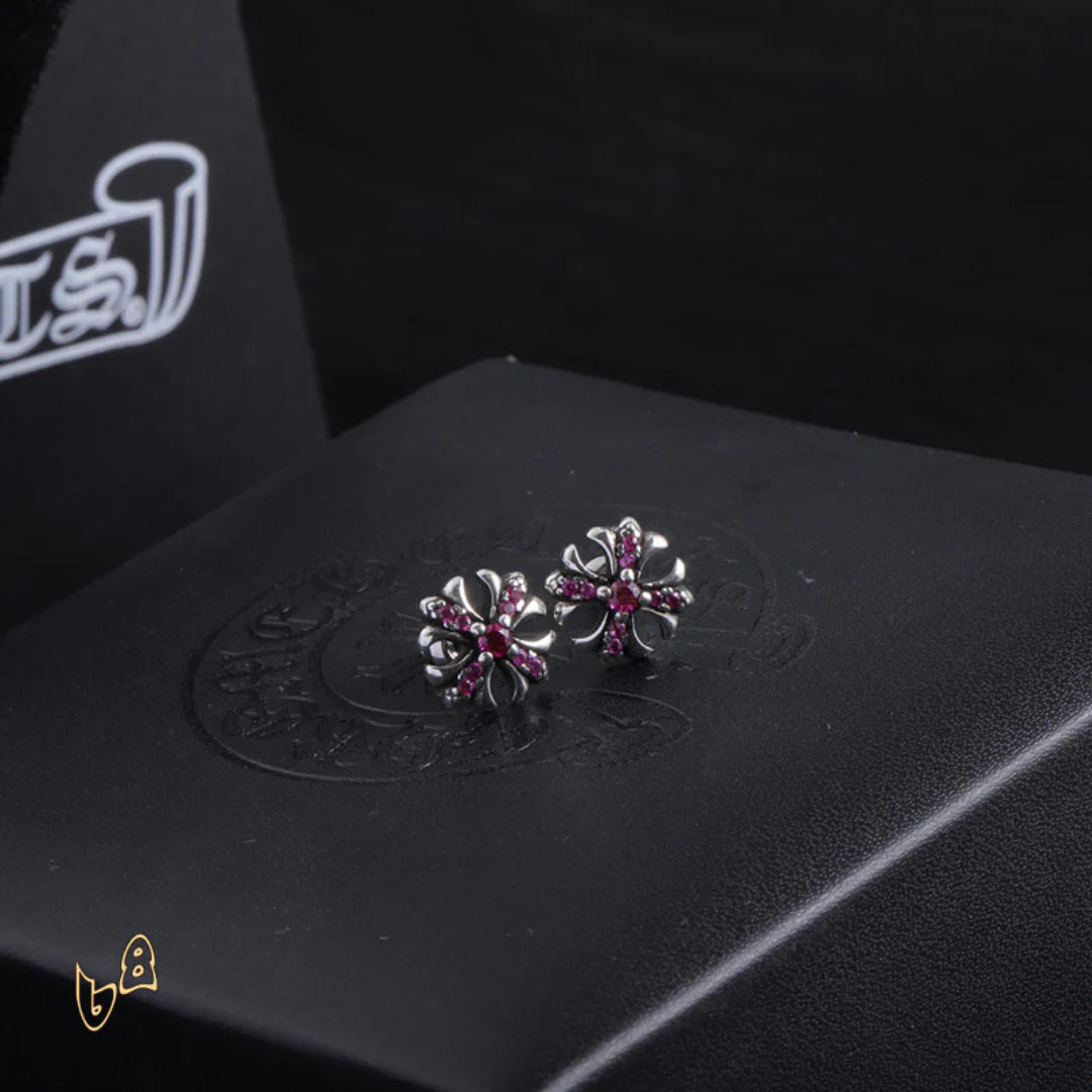 CH Cross Flower Earrings - CH0152 image 0