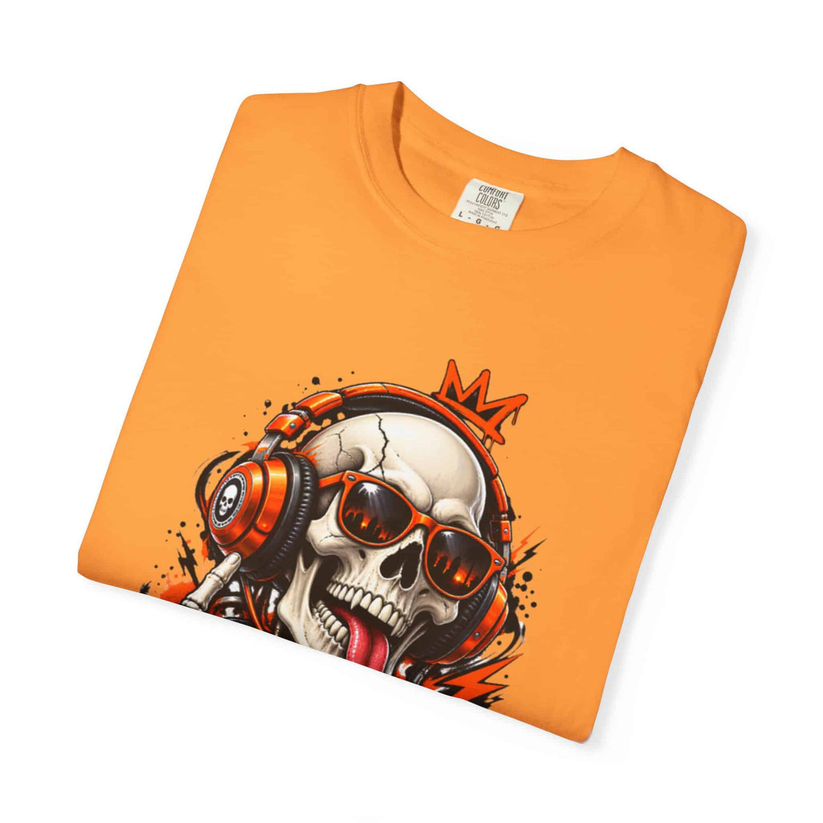 Neon Skull DJ Unisex Garment-Dyed T-shirt image 66