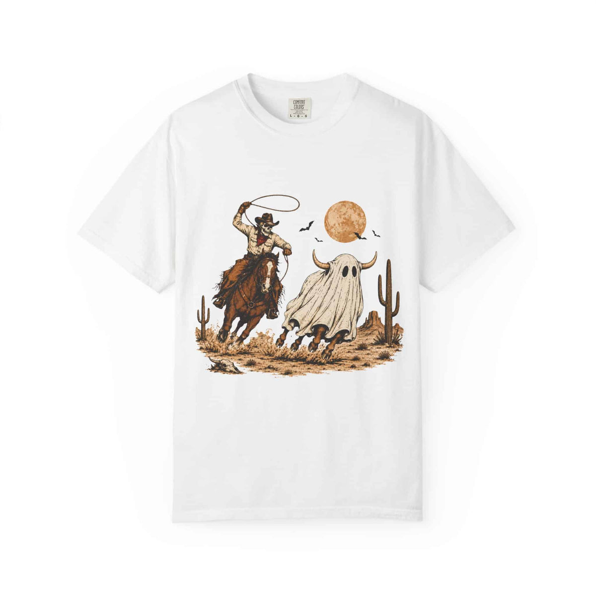 Halloween Basketball Skeleton Unisex Garment-Dyed T-shirt image