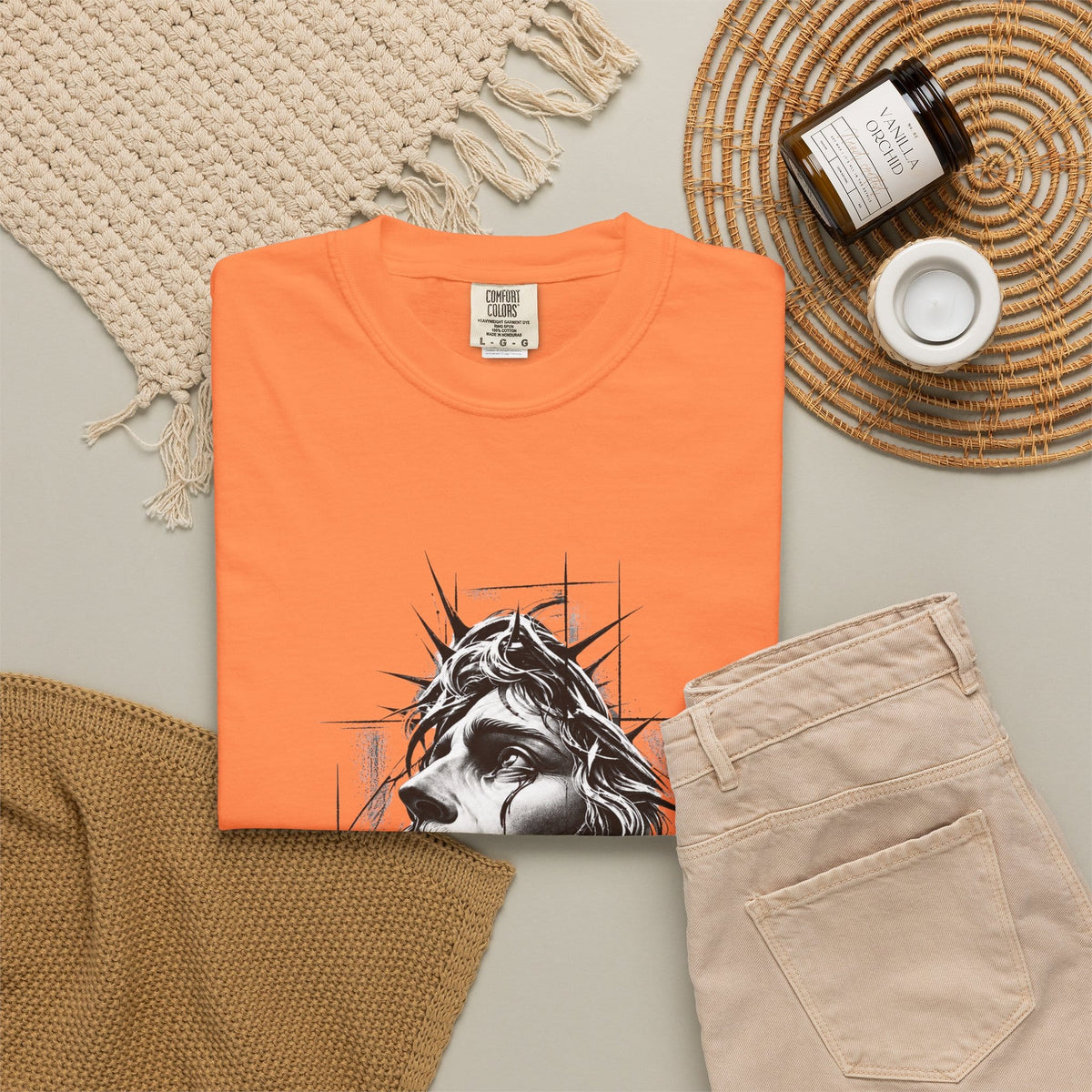 Crown of Faith 1 Unisex Garment-Dyed T-shirt image 8