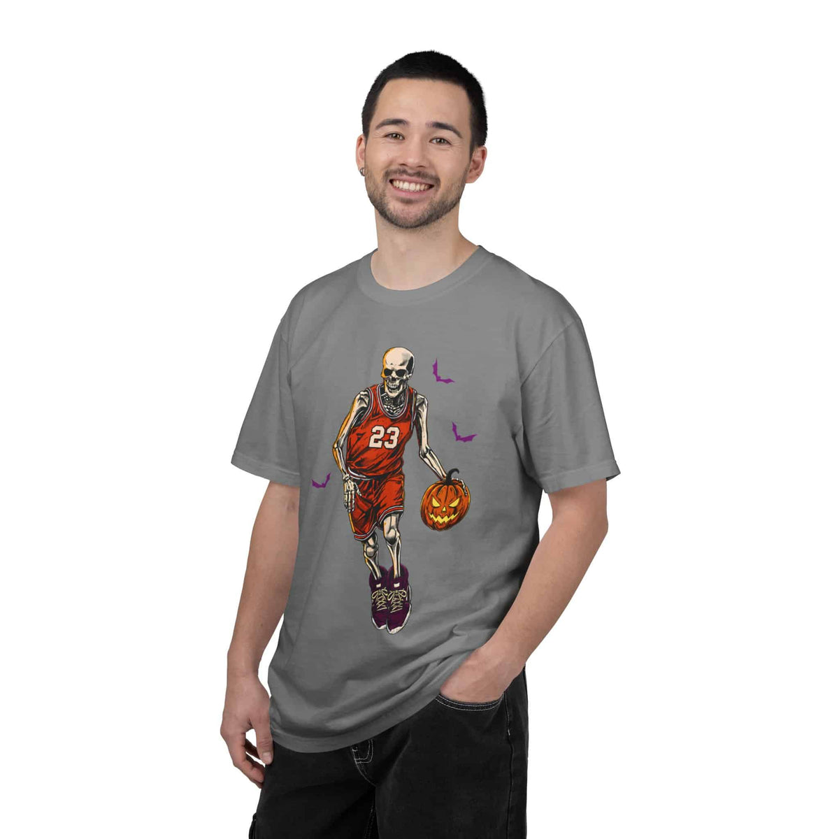 Halloween Basketball Unisex Garment-Dyed T-shirt image 58