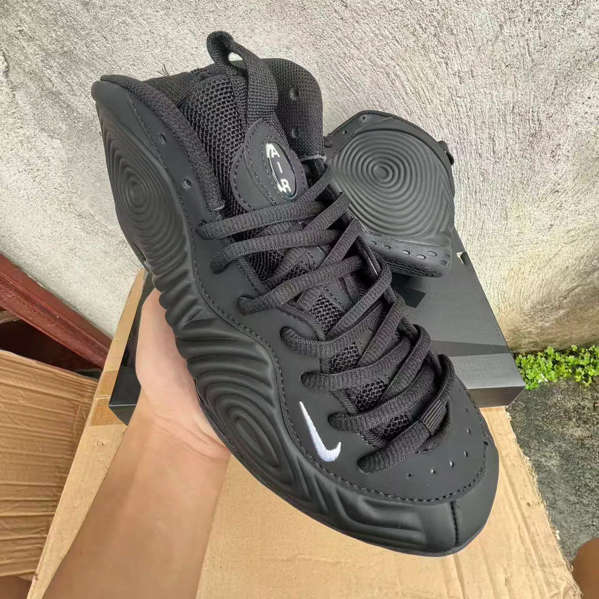 Air Foamposite One Comme des Garcons Homme Plus Black Shoes Sneakers - nk0005285 image 3