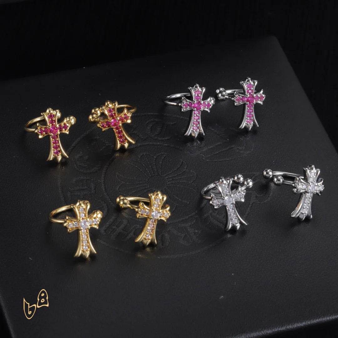 CH Cross Hoop Earrings - CH0165 image 1