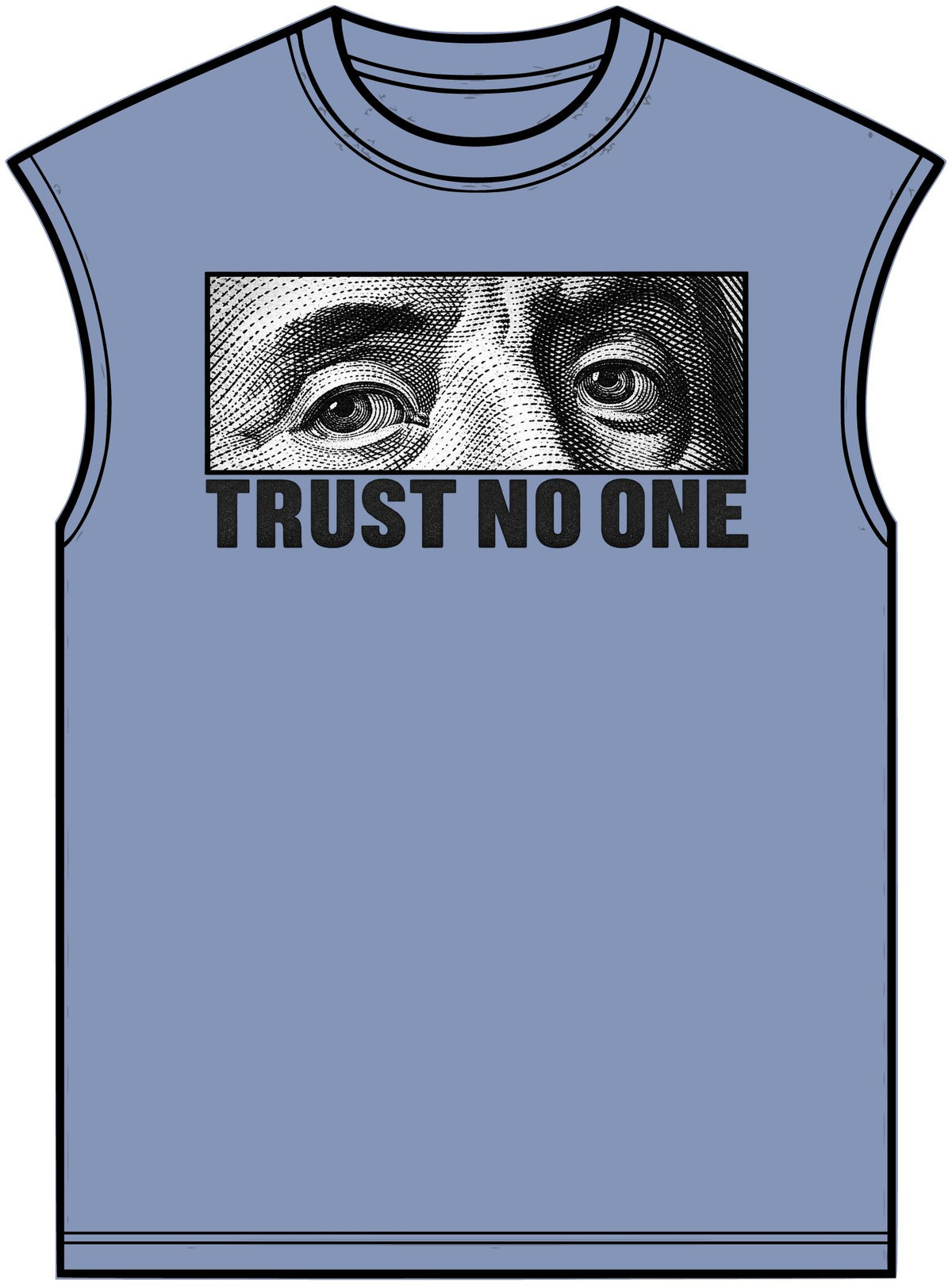 Graphic Print Unisex Garment-Dyed Muscle Tee – POD0039 image
