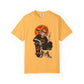 Retro Skater Skeleton Halloween Unisex Garment-Dyed T-shirt image