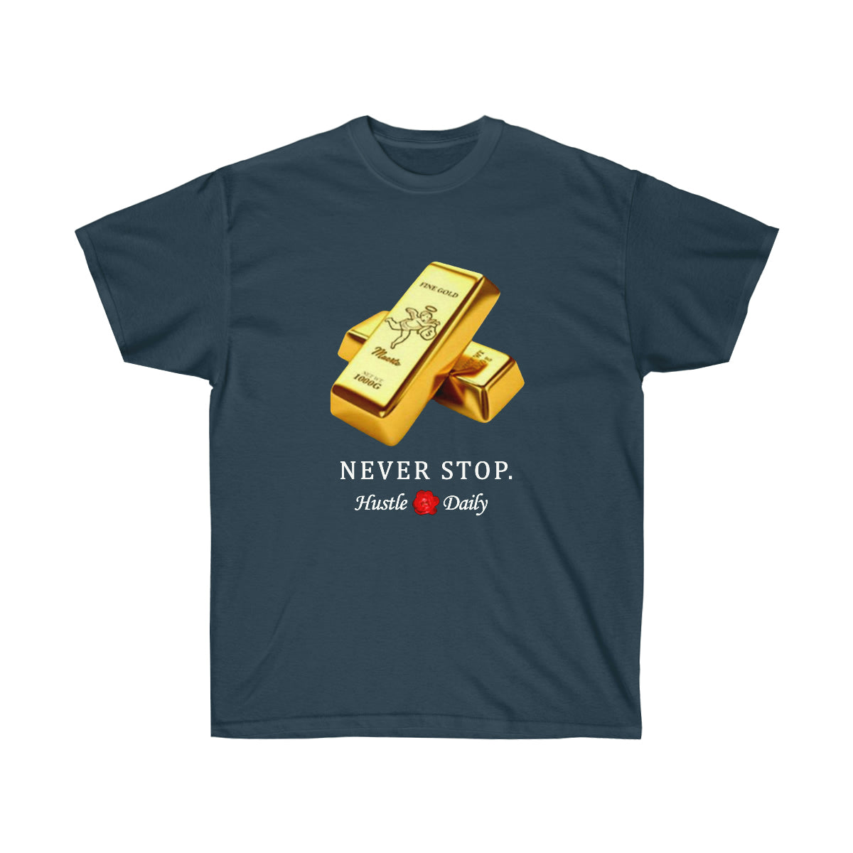 Rap Never Stop Hustle Daily Men T-Shirt - Blue Dusk, S image