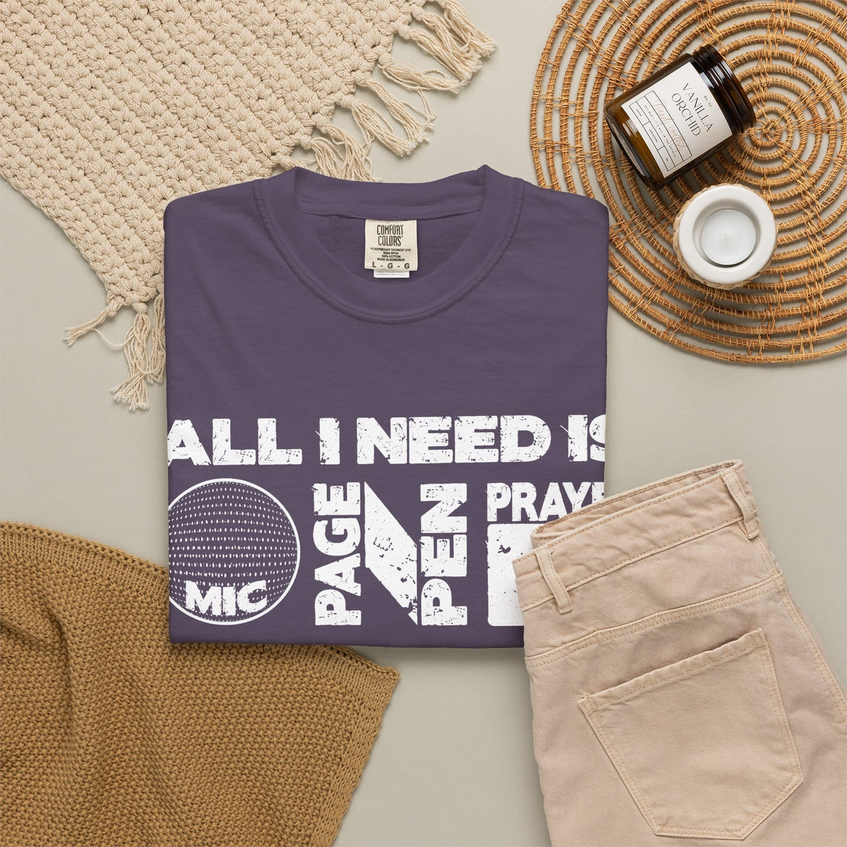 ALL_I_NEED_IS Unisex Garment-Dyed T-shirt image 55