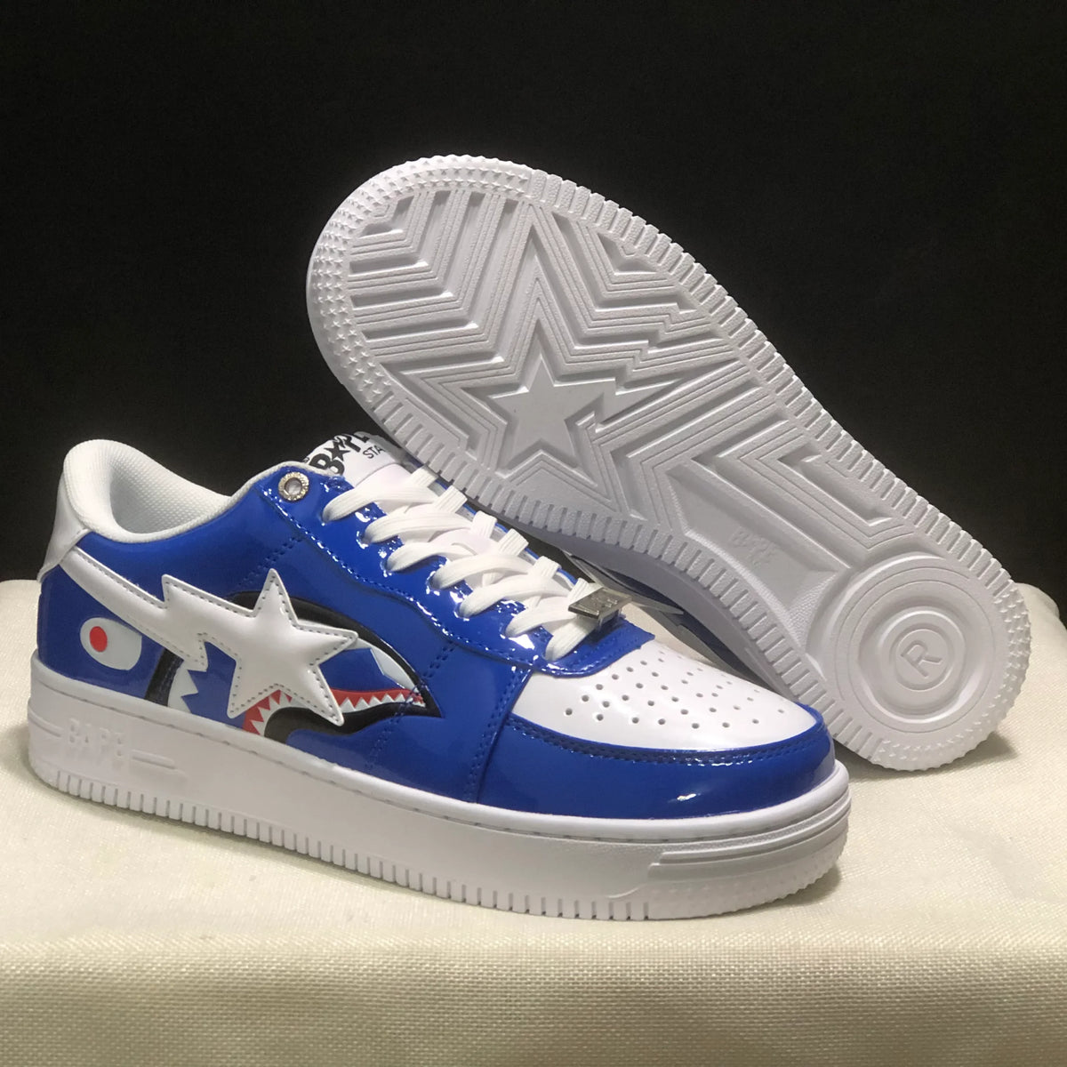 Bapesta Low M1 'Shark Face - Blue' Shoes Sneakers - nk0005526 image 5