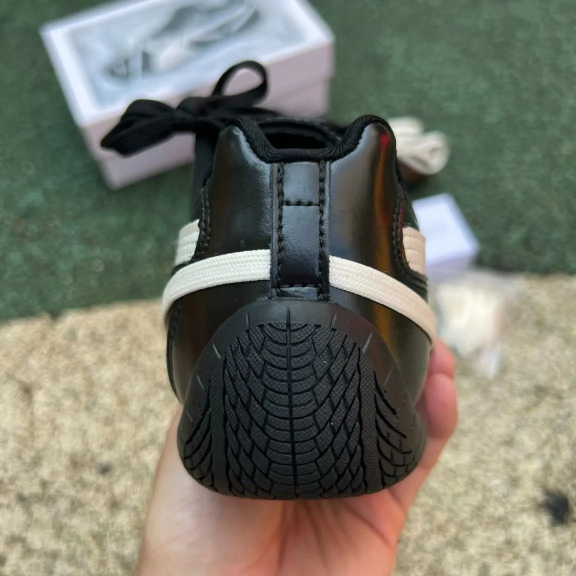 Rosé x PM Speedcat Premium Leather Black Shoes Sneakers - pm0000015 image 4