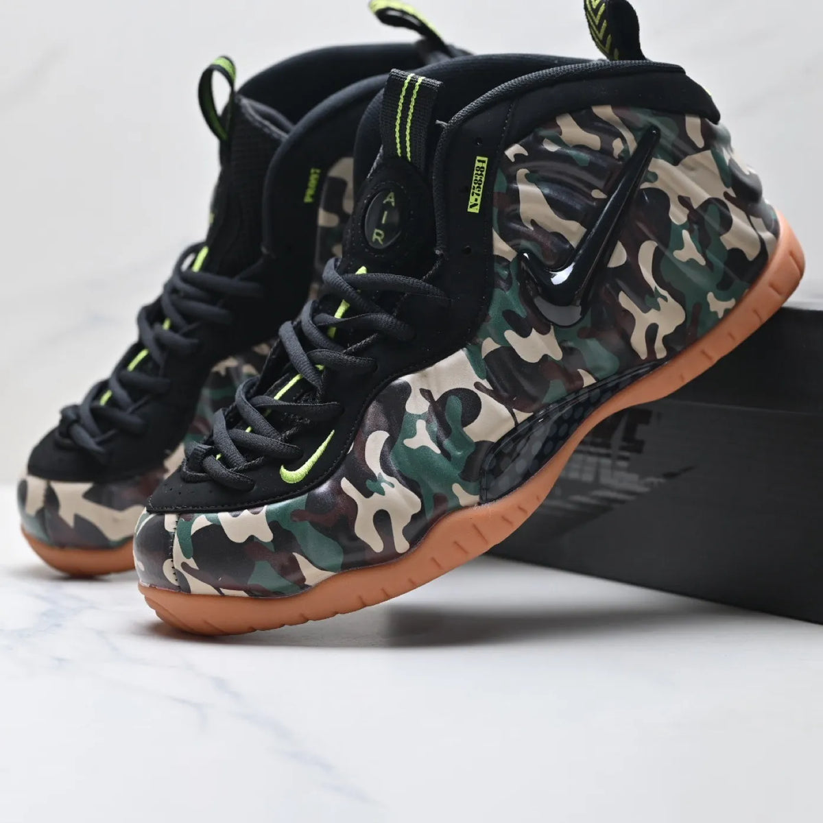 Air Foamposite Pro Green Camo Shoes Sneakers - nk0004975 image 8